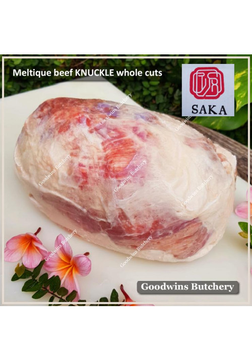 Beef KNUCKLE frozen daging paha rendang MELTIQUE meltik (wagyu alike) SAKA frozen WHOLE CUTS +/- 6.5kg/pc (price/kg)